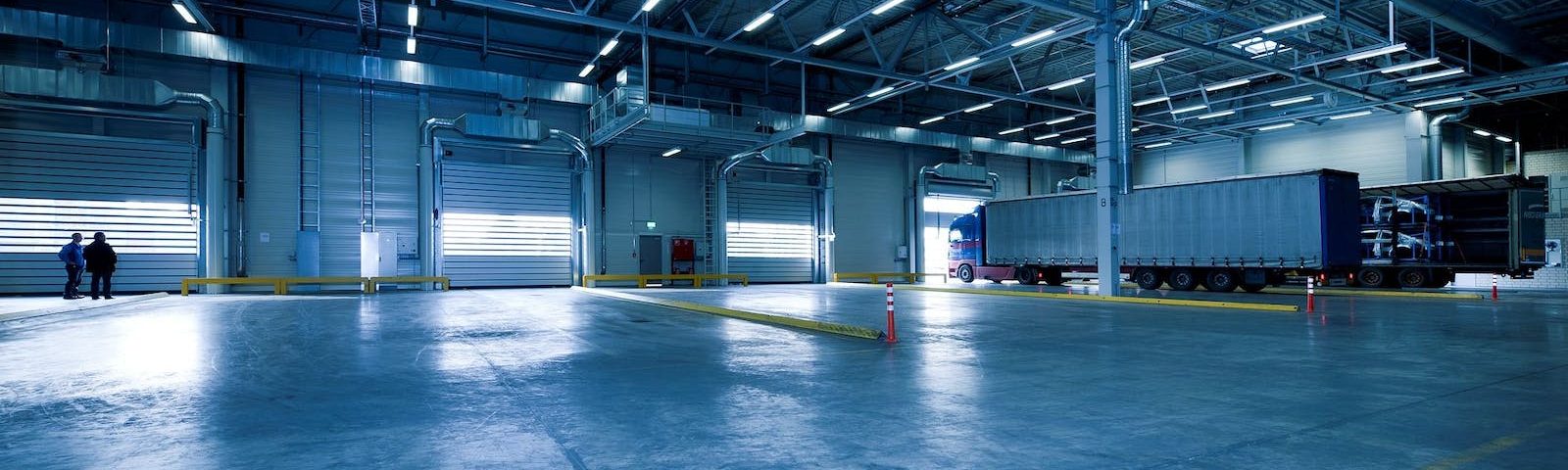 Interior of Empty Parking Lot